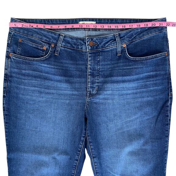 Madewell Mid-Rise Kick Out Jeans Dark Blue Size 22W - Picture 8 of 16